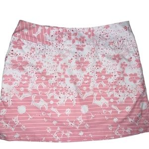 Adidas Skort PInk white pink floral Size 8 Tennis Golf Pickleball
